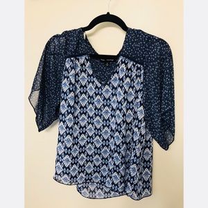 Super super cute! Blue Printed Blouse
